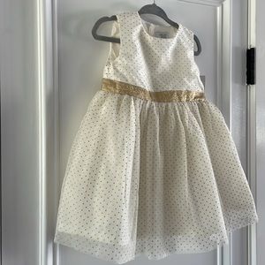 Just One You by Carters gold and white party holiday dress